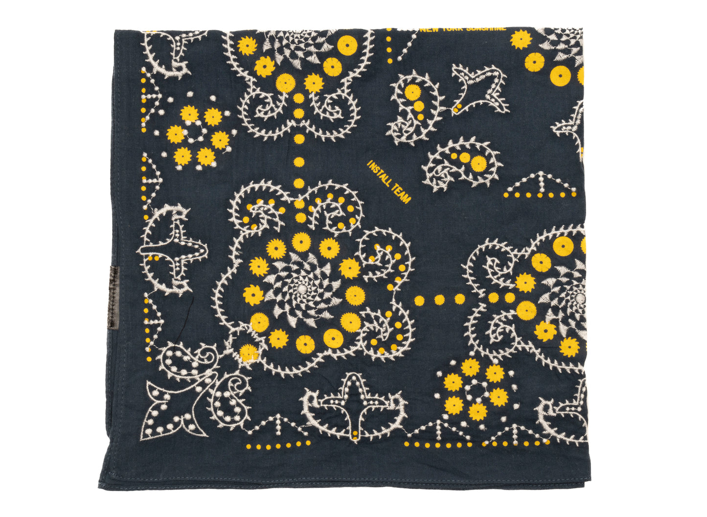 Dickies x New York Sunshine Woven Print Bandana in Navy / Yellow