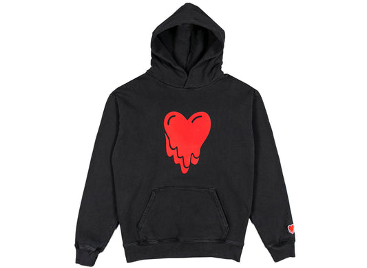 Emotionally Unavailable Heart Logo Hoodie in Charcoal