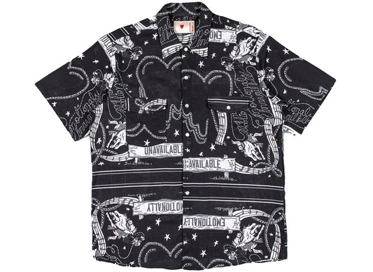 Emotionally Unavailable Oxford Printed L/S Button-Up in White