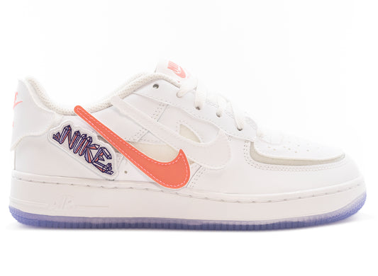 GS Nike Air Force 1/1 in White / Purple Pulse / Pink Salt