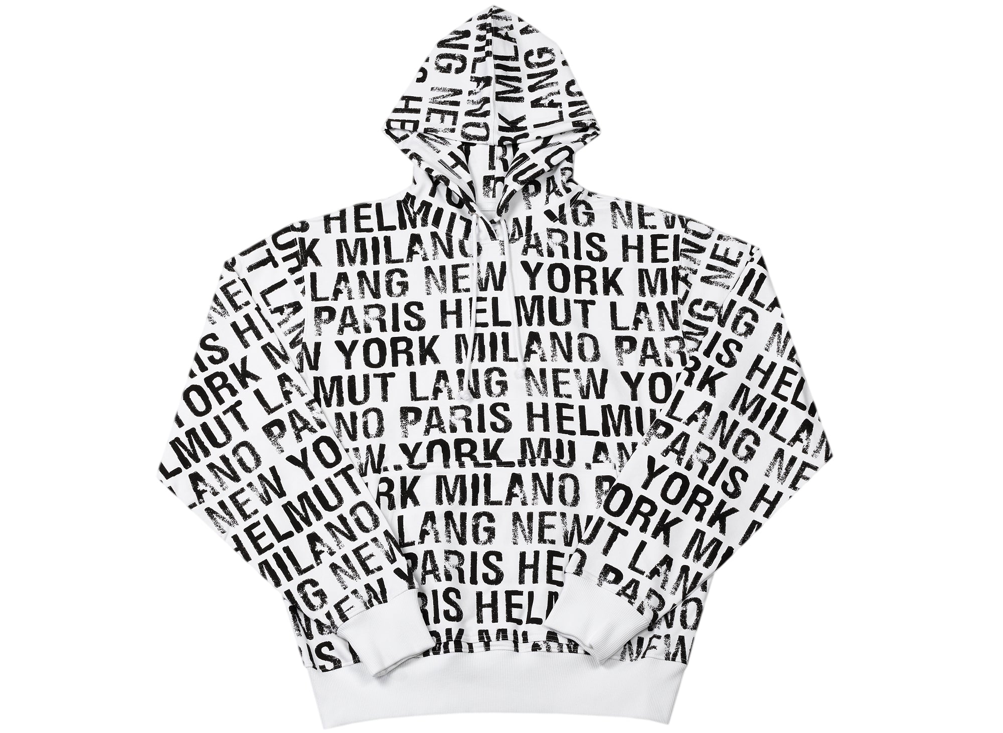Helmut Lang All-Over Hoodie in White | Oneness Boutique