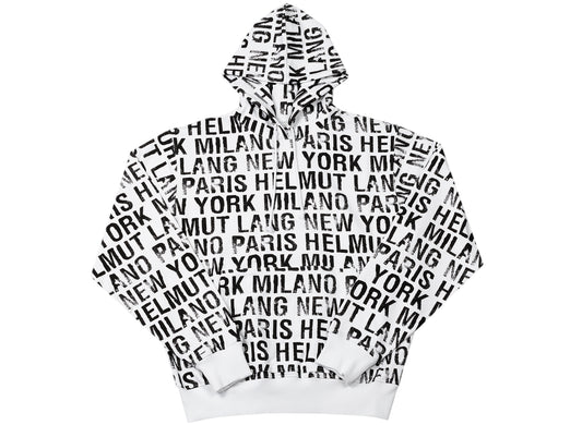 Helmut Lang All-Over Hoodie in White