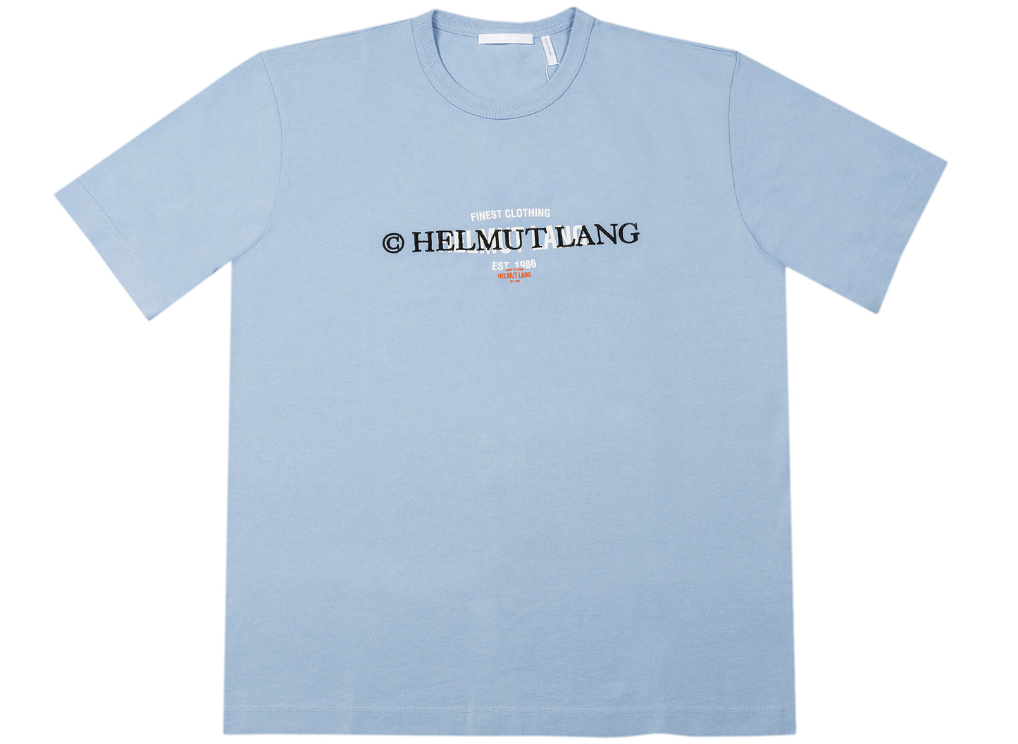 Helmut Lang Layered Logo S/S Tee in Periwinkle