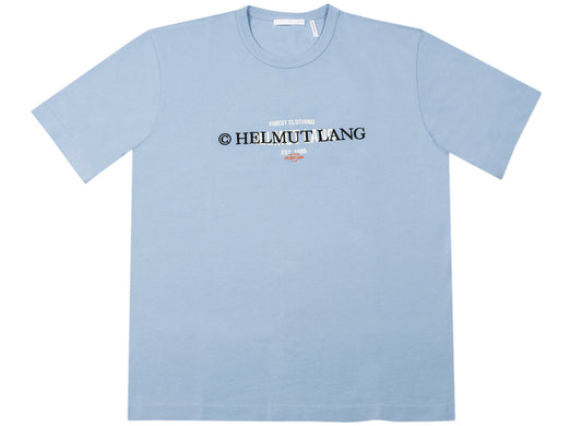 Helmut Lang Layered Logo S/S Tee in Periwinkle