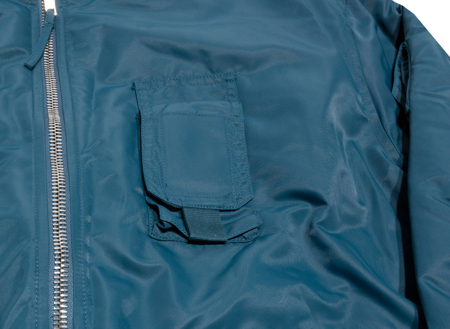 Helmut Lang Nylon Aviation Bomber in Neptune