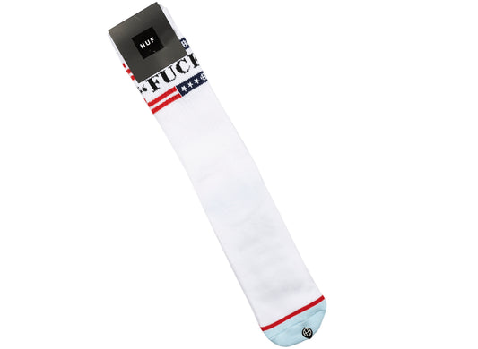HUF 4th of July Fuck It Socks in White