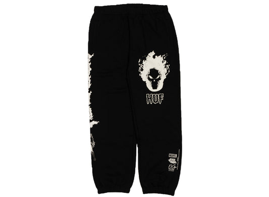 HUF Ghost Rider Fleece Pants in Black