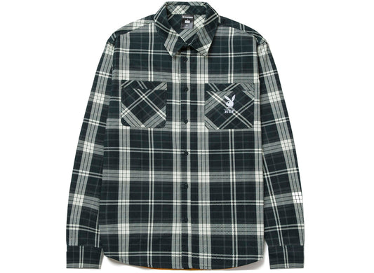 HUF Playboy Monarch L/S Flannel in Black