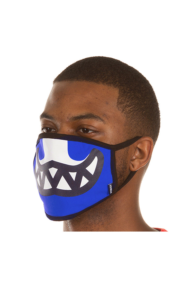 Ice Cream Grin Face Mask in Nautical Blue