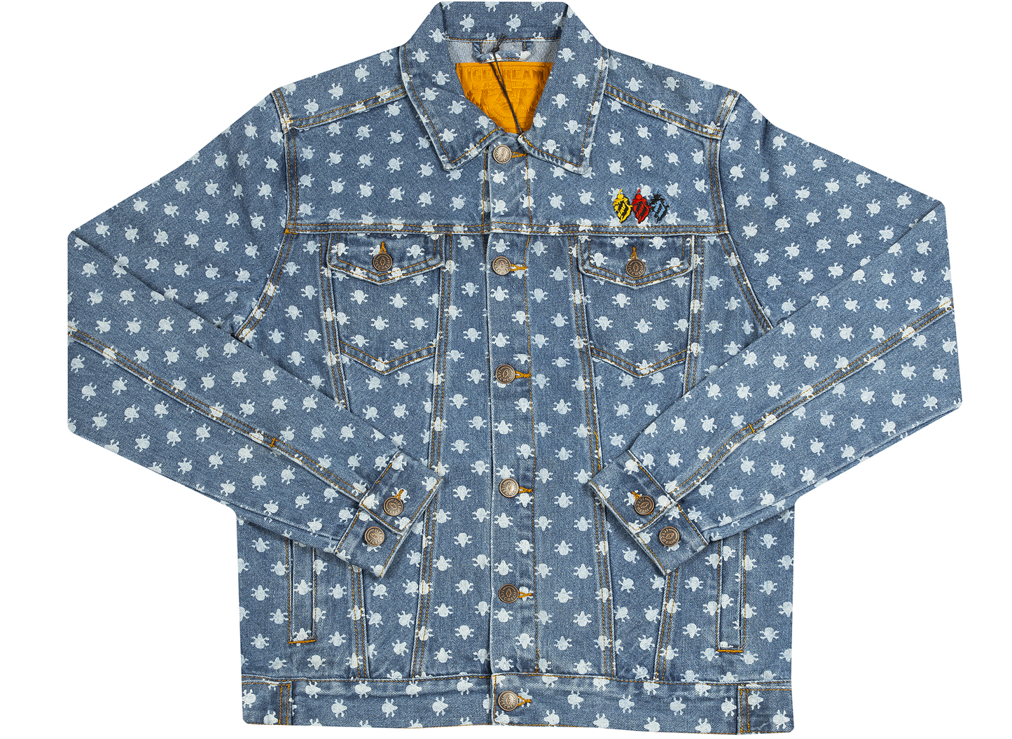 Ice Cream Plague Jacket in Blue Denim