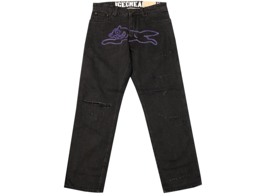 Ice Cream Strawberry Dog Jeans in Black