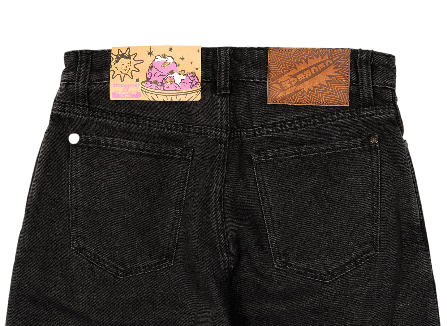Ice Cream Strawberry Dog Jeans in Black