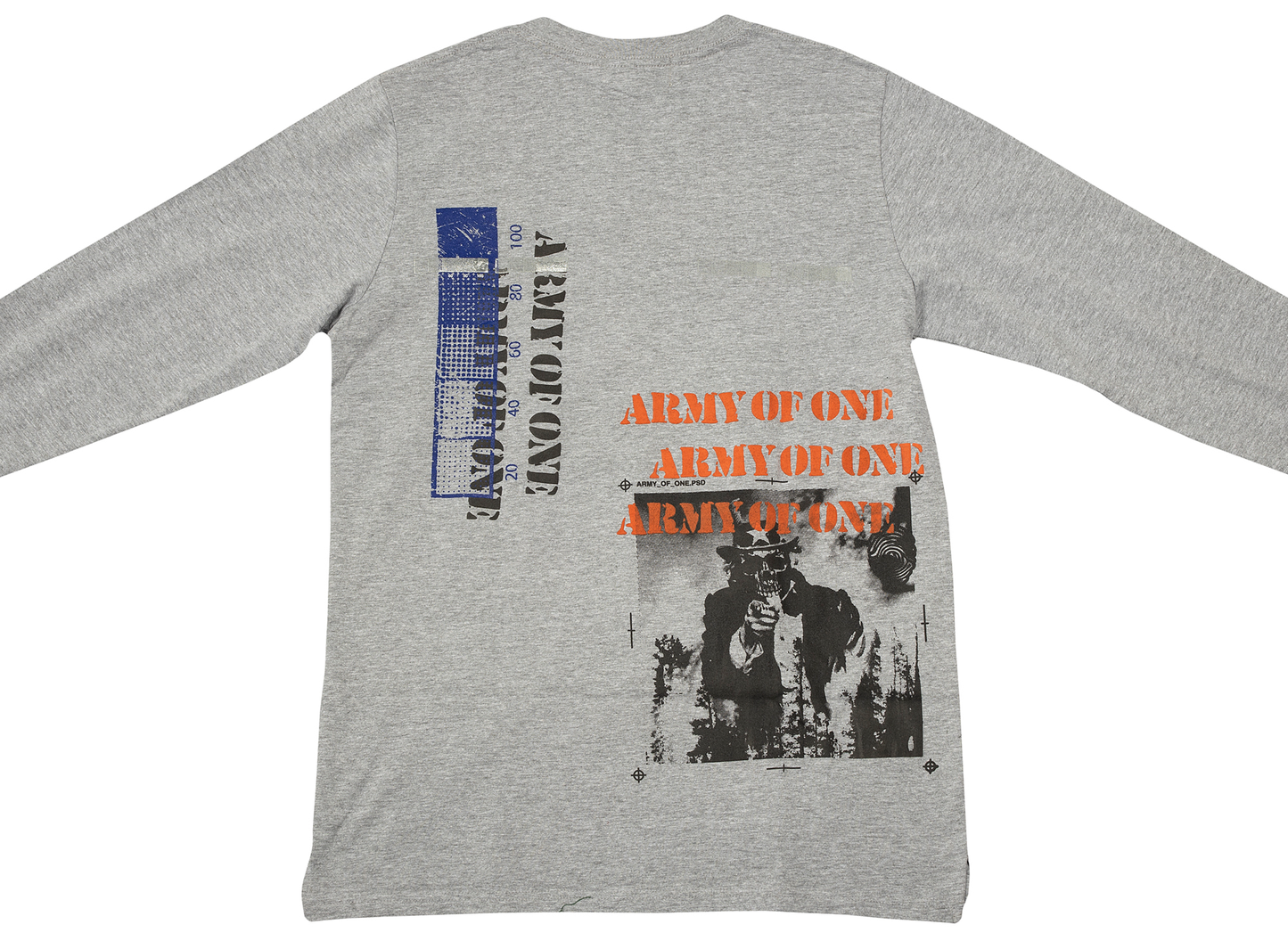 INDVLST Army of One de manga larga estampado a mano