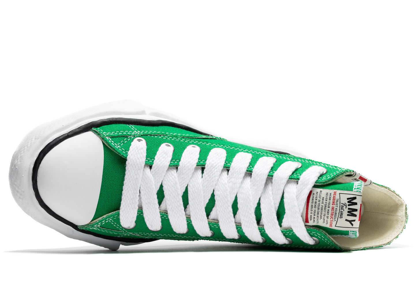 Maison Mihara Yasuhiro High Top Lace Up Sneaker in Green - view 4