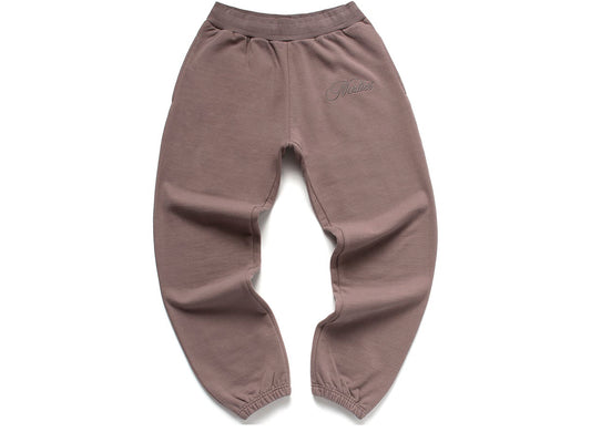 Market Script Sweatpants in Washed Grey