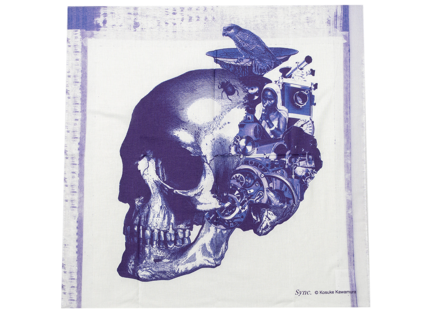 Medicom Toy Be@rbrick Kosuke Kawamura Skull Bandana 'Blau'