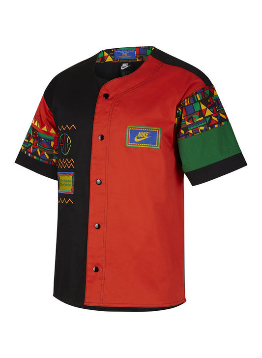 Men's Nike Sportswear Re-Issue Jersey in Black / Chili Red