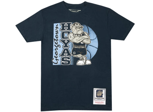 Mitchell & Ness Big Dawg Georgetown University Tee in Navy
