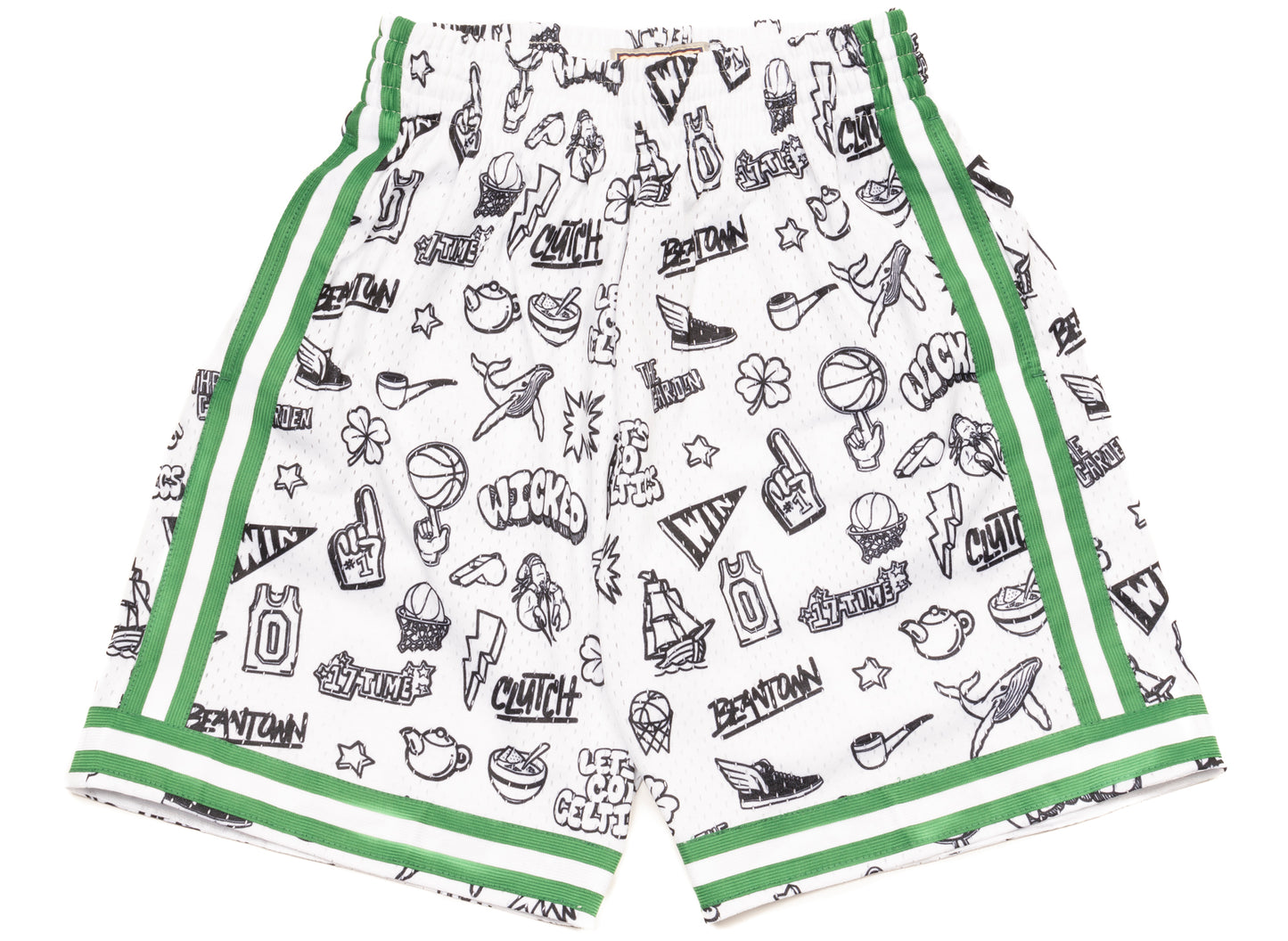 Mitchell & Ness NBA 1985 Celtics Doodle Swingman Shorts