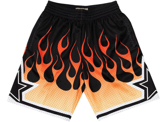 Mitchell & Ness Swingman Orlando Magic 1994-95 Flame Shorts in Black / Red