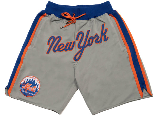 Mitchell & Ness x Just Don Cooperstown New York Mets Shorts in Heather Grey