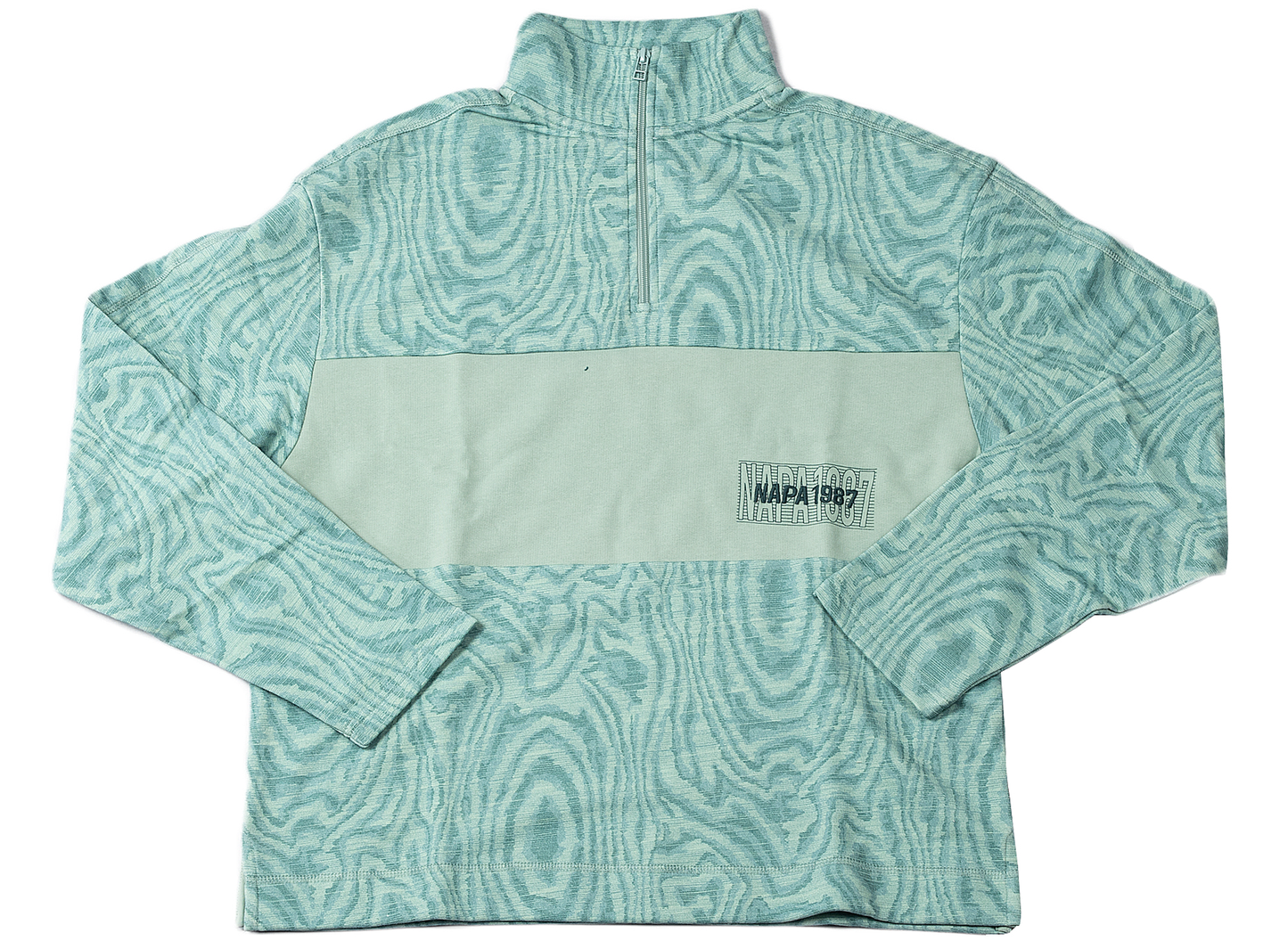 Napa by Martine Rose Holywell Half-Zip in Green Print