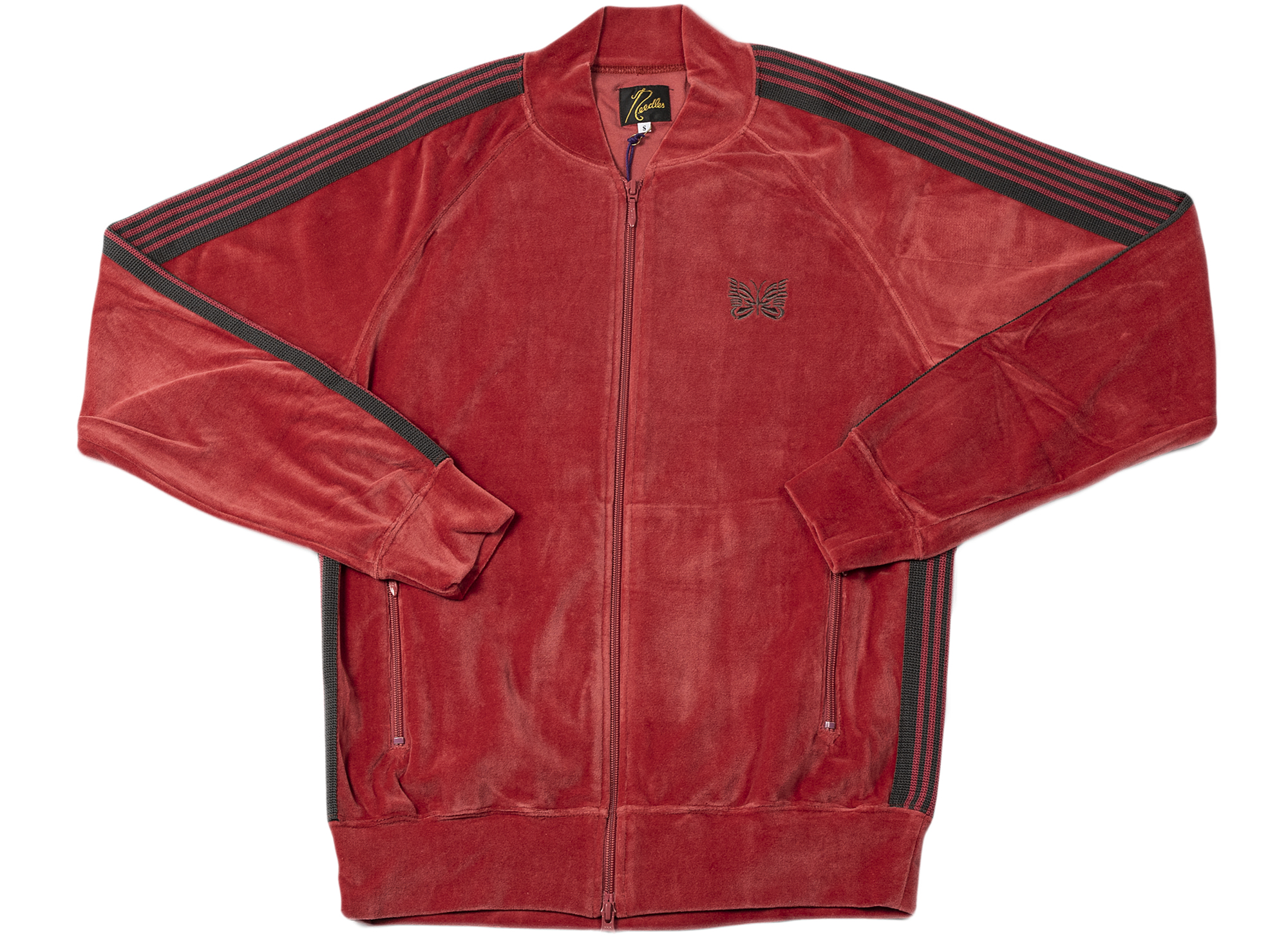 極美品♡激かわ♡♡ Needles Velour Track Jacket Needles Rib Collar Velour Track Jacket in Red | Oneness – Oneness