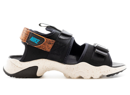 Nike Canyon Slide in Black / Chlorine Blue / Turf Orange / Sail