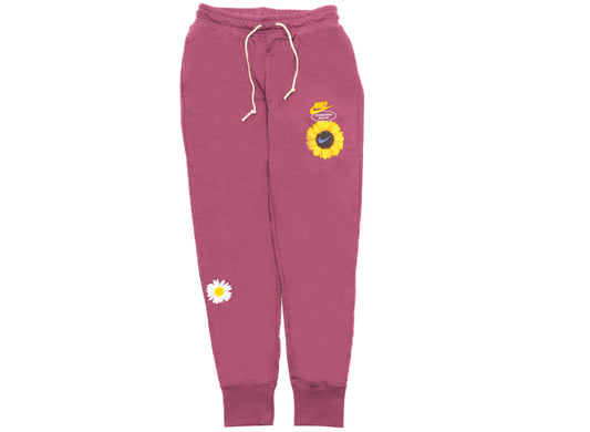 Nike Sportswear HBR-S Pants in Light Bordeaux / Vivid Sulfur