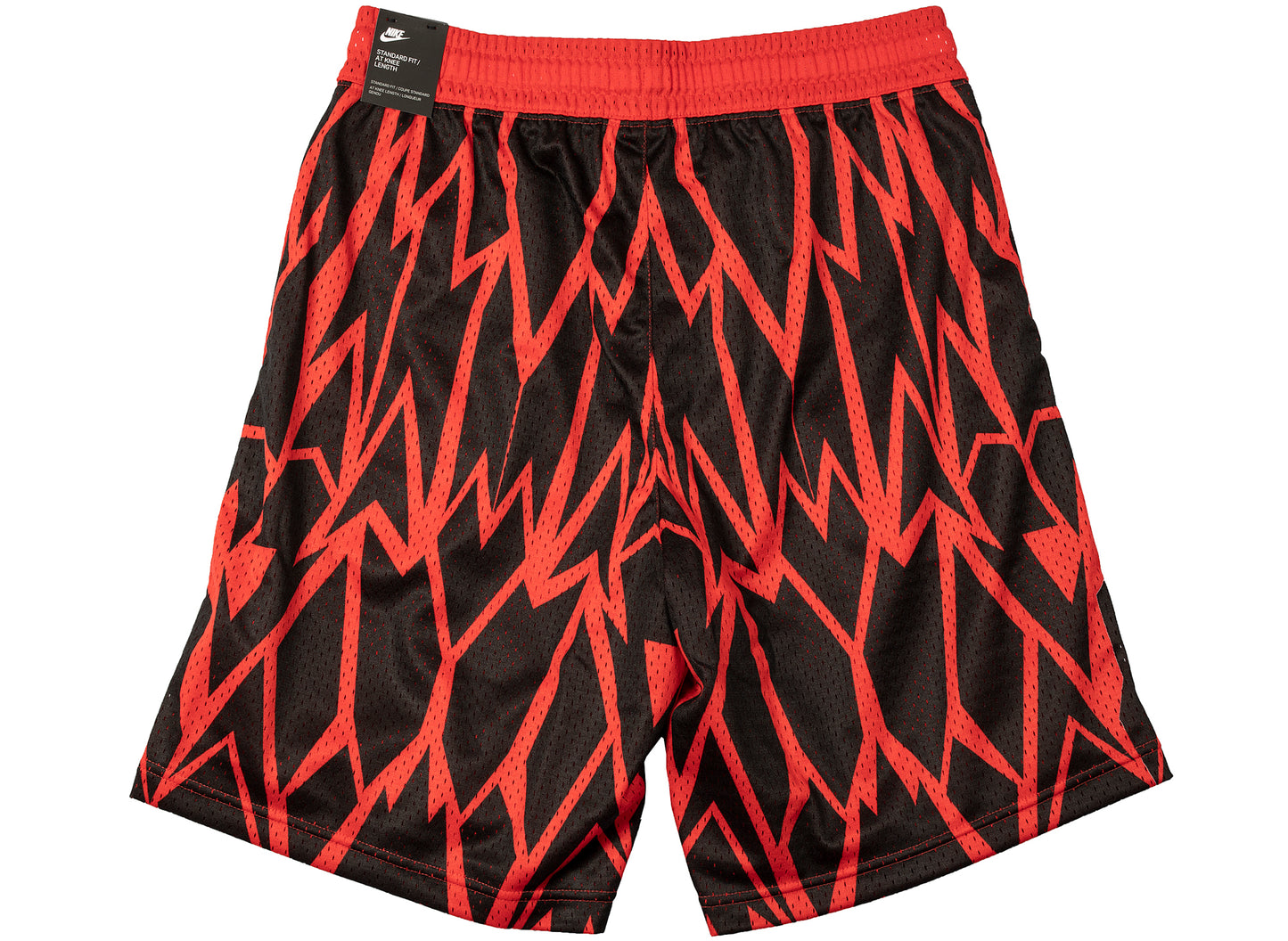 Nike Sportswear Mesh Shorts in Black / White / Red