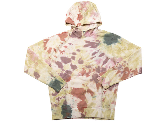 Nike Sportswear Pullover FT Dye Hoodie in Dark Beetroot / White