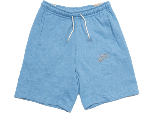 Nike Sportswear Revival Fleece Shorts in Dutch Blue / White