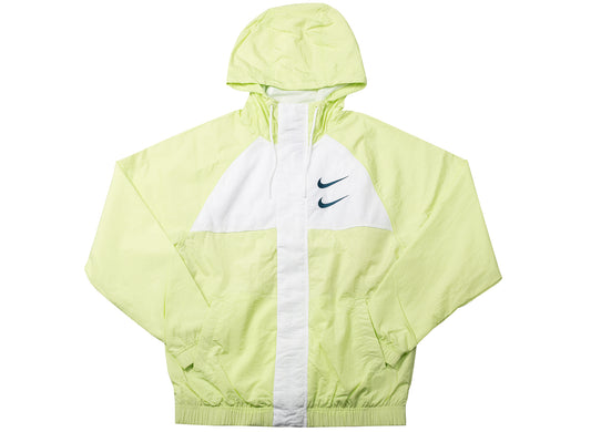 Nike Sportswear Swoosh Men's Woven Hooded Jacket in Barely Volt / White / Blue Force / Black