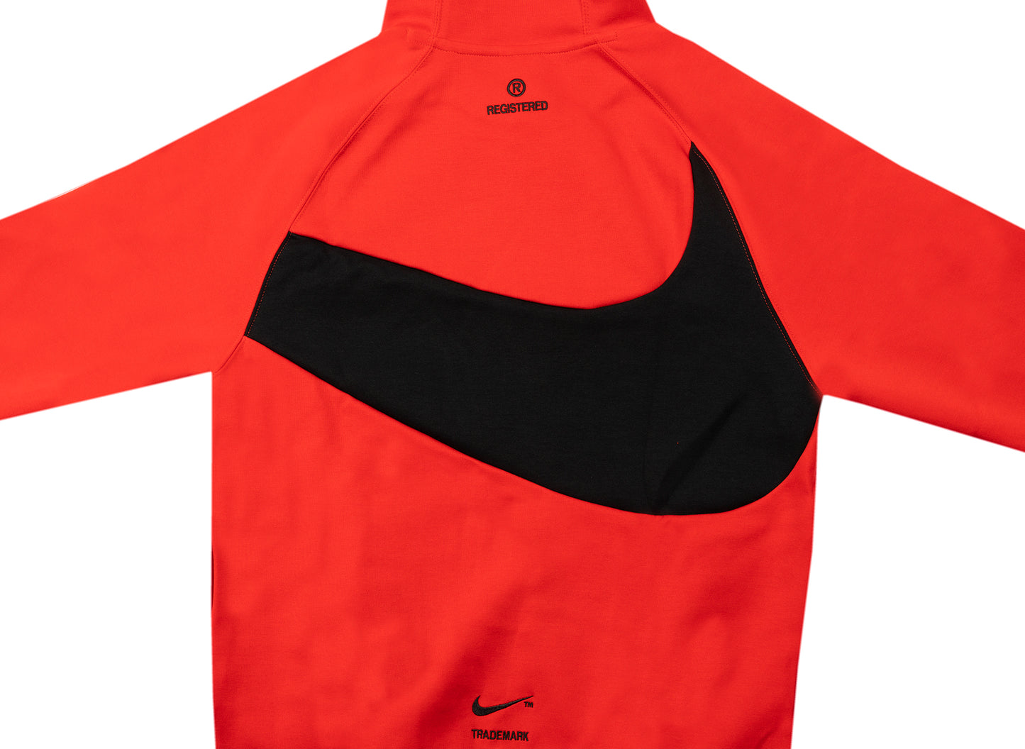Nike Sportswear Swoosh Tech Fleece Pullover Hoodie in University Red / Black