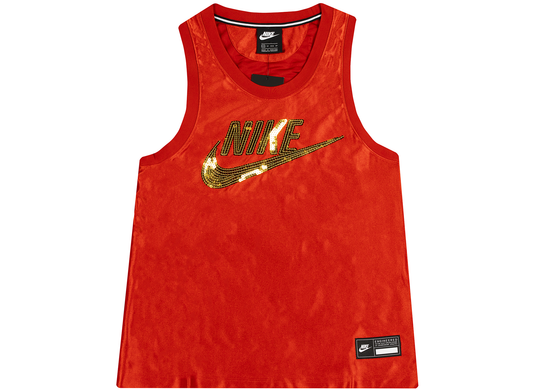 Nike Sportswear Tank Top in University Red / Metallic Gold