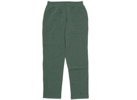 Paper Planes Stencil Slim Fit Sweatpants in Pine Green