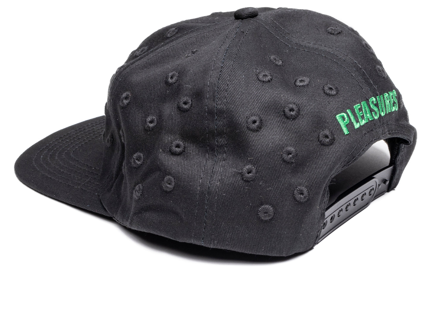 Pleasures Eyelet Snapback in Black - view 2