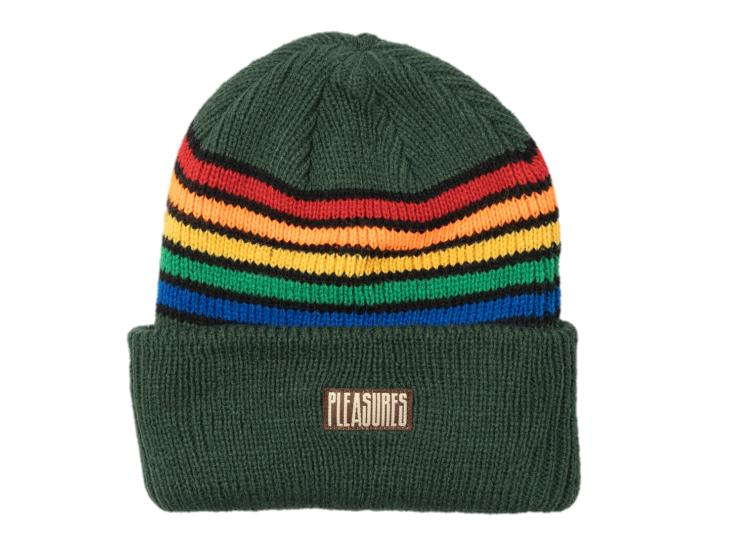 Pleasures Island Gestreifte Beanie in Grün