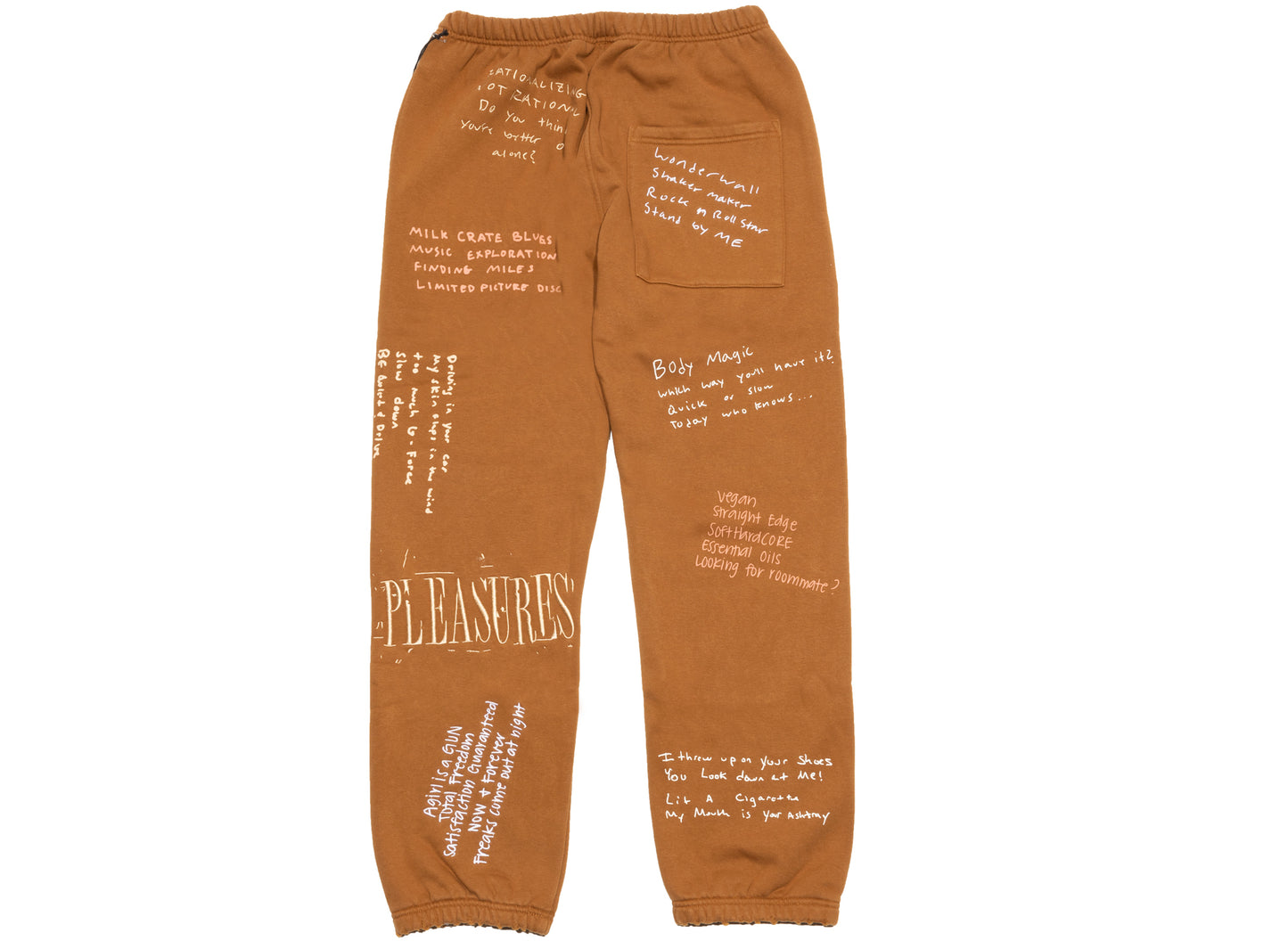 Pleasures Remote Sweatpants in Brown