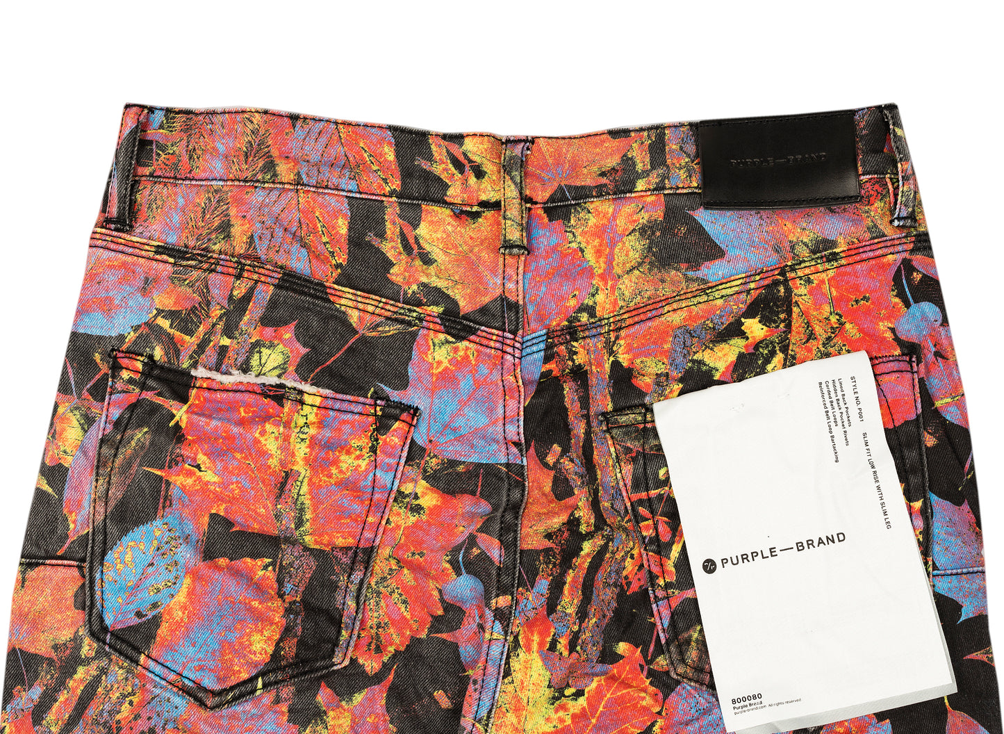 Purple Brand Washed Camo Jeans in Black / Burnt Orange