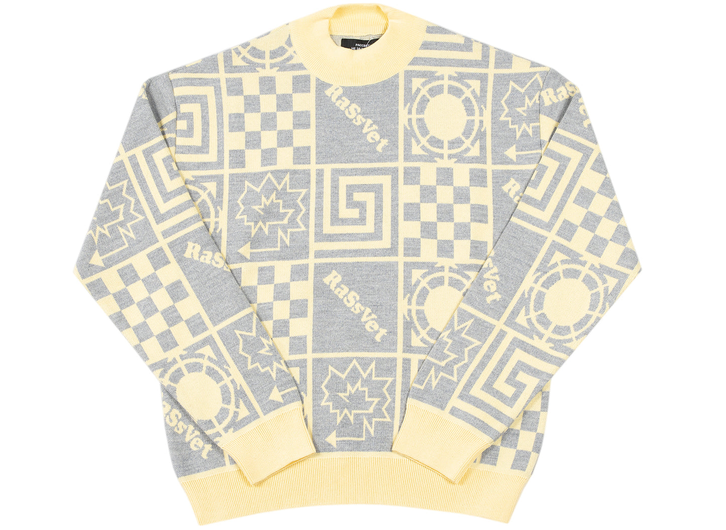 Rassvet (PACCBET) Men's Knit Sweater in Cream / Grey