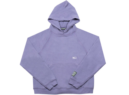 Reese Cooper RCI Logo Embroidered Hooded Sweatshirt in Lavender