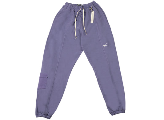 Reese Cooper RCI Logo Embroidered Sweatpants in Lavender