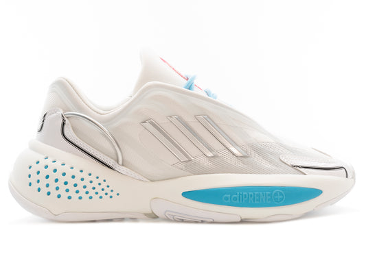 RUBY 9100M x adidas Ozrah in White / Silver / Shock Pink