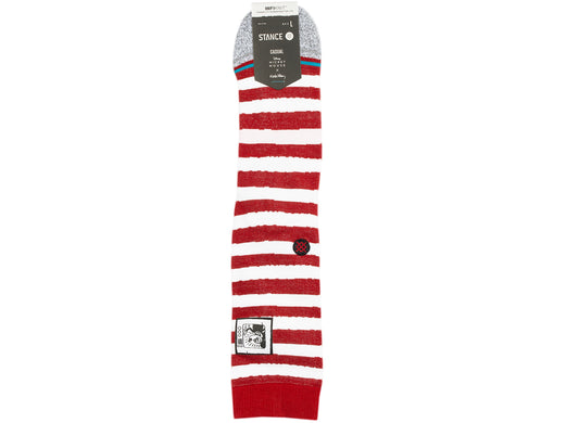 Stance Mickey TV Haring Mix Socks in Red