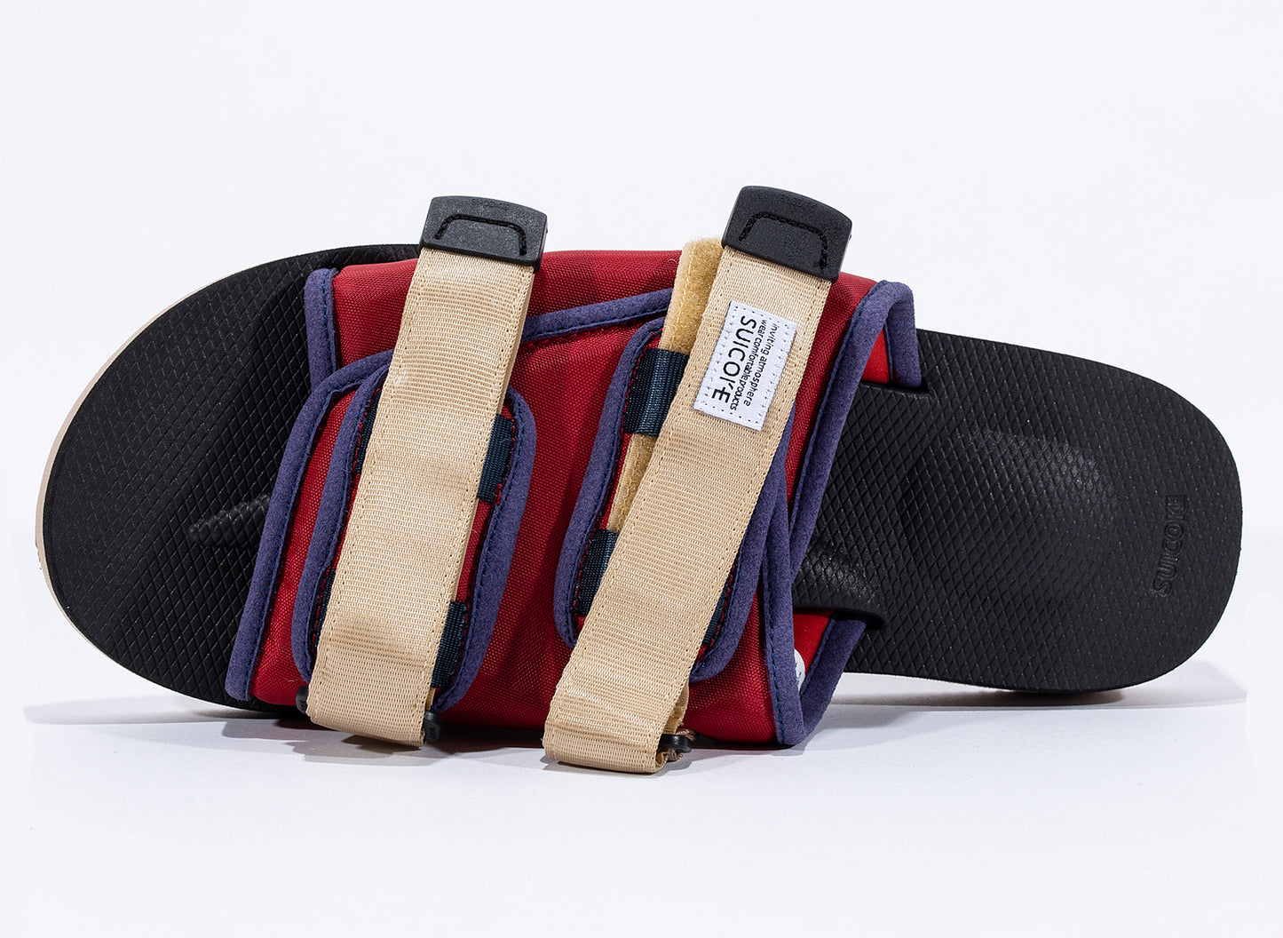 Suicoke Moto-Cab Sandalen in Rot/Schwarz