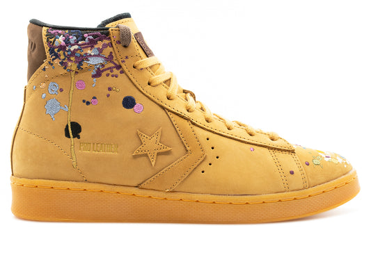 Unisex Converse x Bandulu Pro Leather Mid in Flux / Gum Light Honey