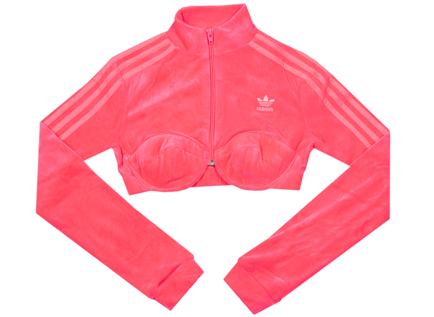 Damen Adidas Jeremy Scott Track Top in Soft Pink