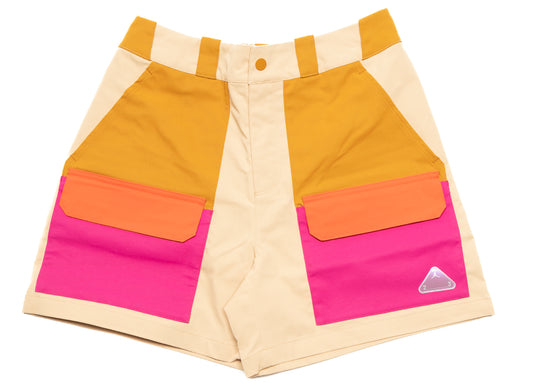 Women's Jordan 23 Engineered Woven Shorts in Sesame / Chutney / Active Pink
