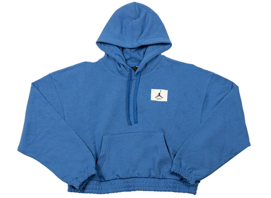 Women's Jordan Essentials Cropped Hoodie in Game Royal / Heather / Blue Void